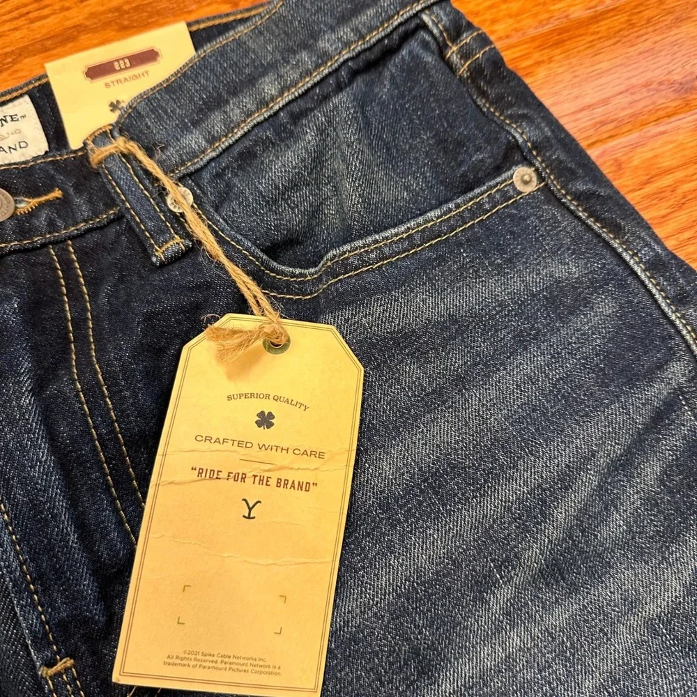 New Lucky‎ Brand x Yellowstone 223 Straight Leg Jeans Mens 29x32 Dark Wash Fade
